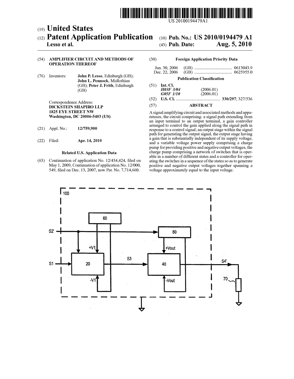 AMPLIFIER CIRCUIT AND METHODS OF OPERATION THEREOF - diagram, schematic, and image 01