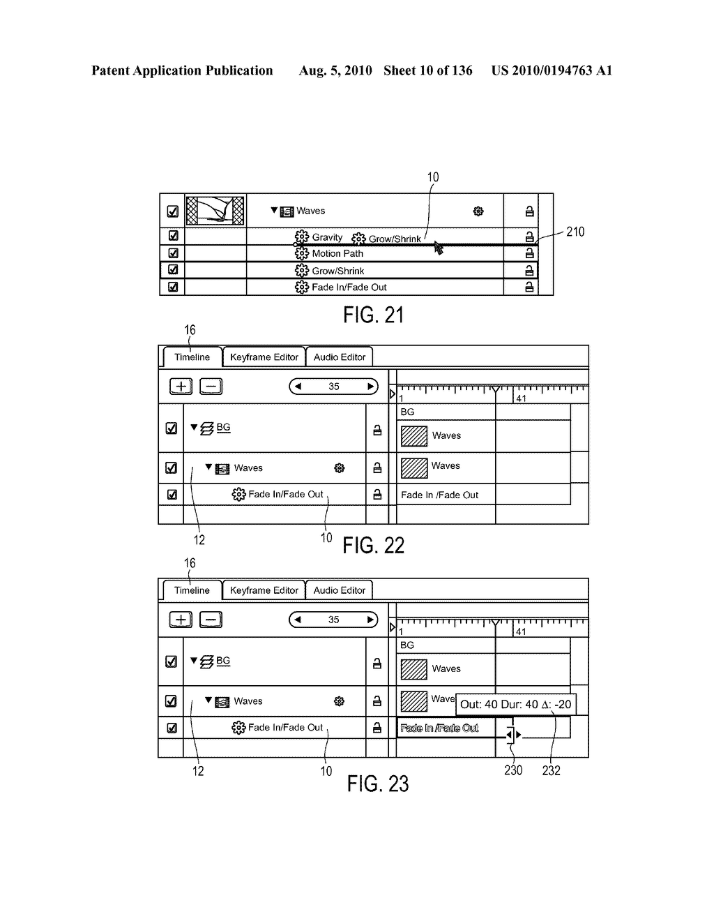 User Interface for Controlling Animation of an Object - diagram, schematic, and image 11