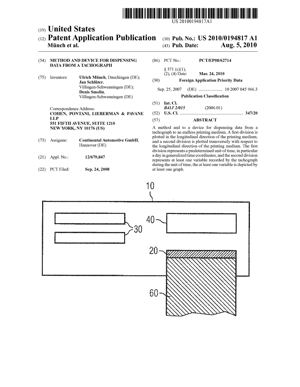 Method and Device for Dispensing Data from a Tachograph - diagram, schematic, and image 01