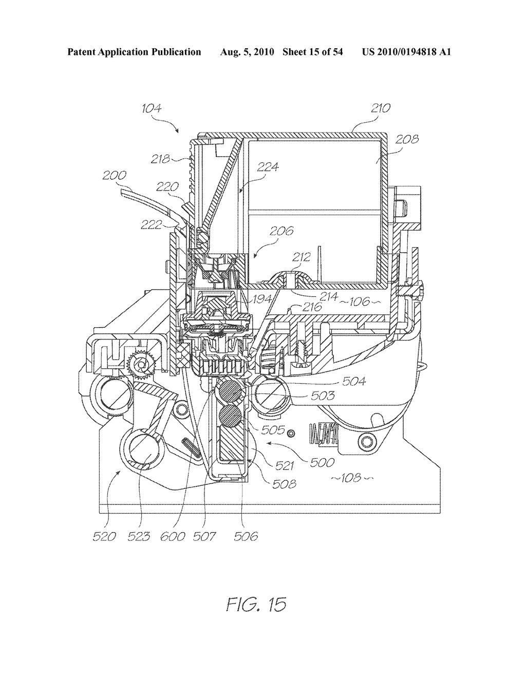 INKJET PRINTER WITH RECIPROCALLY MOVABLE MAINTENANCE STATION - diagram, schematic, and image 16