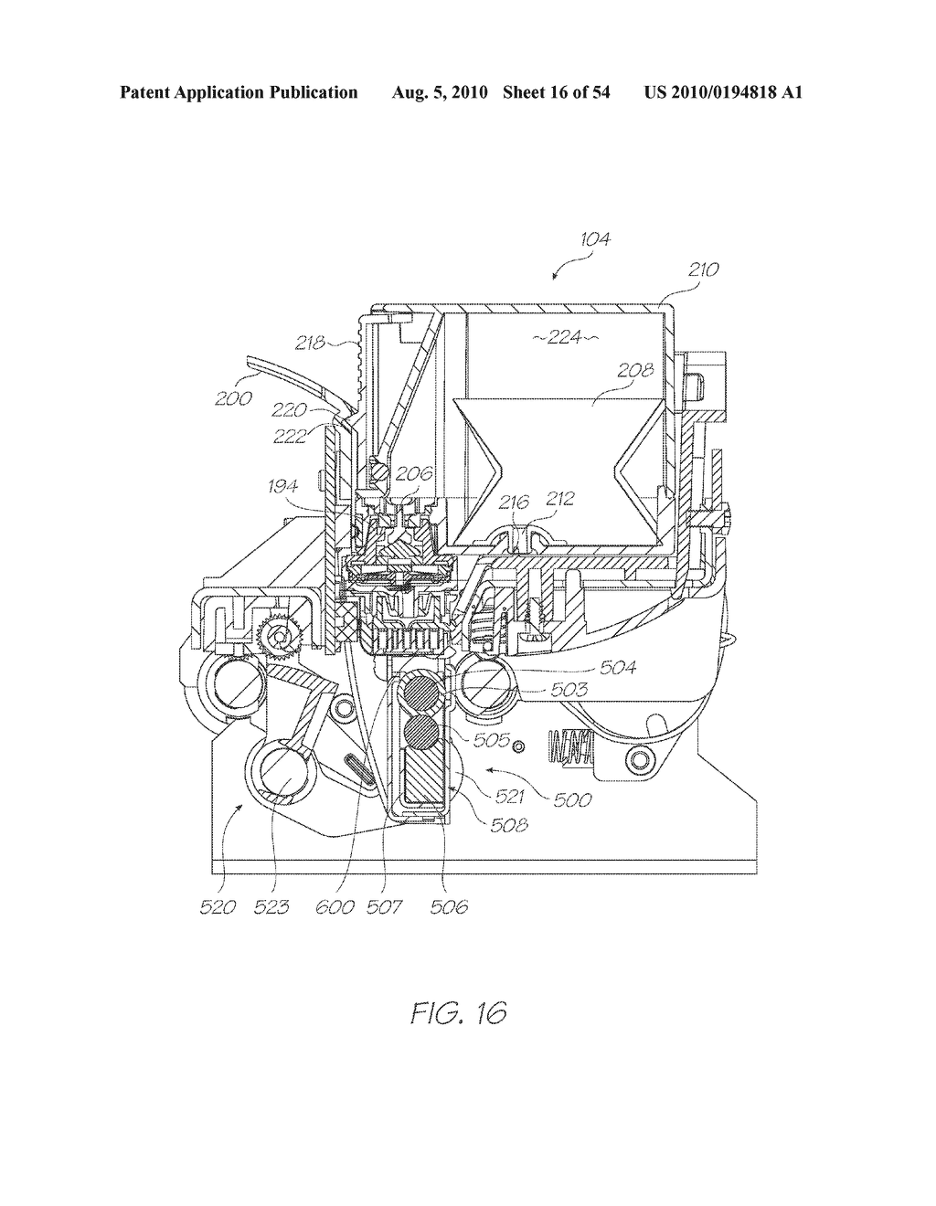 INKJET PRINTER WITH RECIPROCALLY MOVABLE MAINTENANCE STATION - diagram, schematic, and image 17