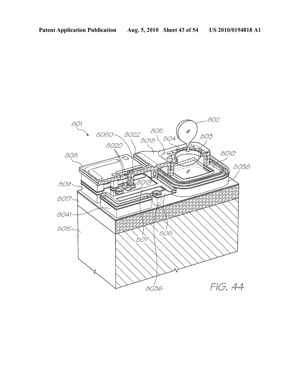 INKJET PRINTER WITH RECIPROCALLY MOVABLE MAINTENANCE STATION - diagram, schematic, and image 44