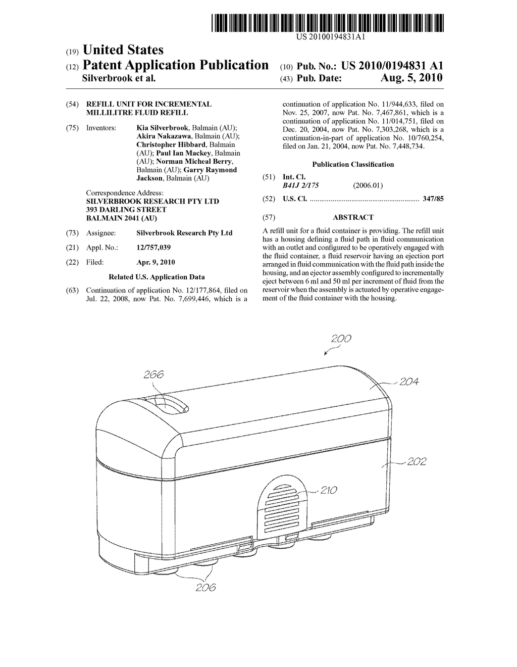 REFILL UNIT FOR INCREMENTAL MILLILITRE FLUID REFILL - diagram, schematic, and image 01