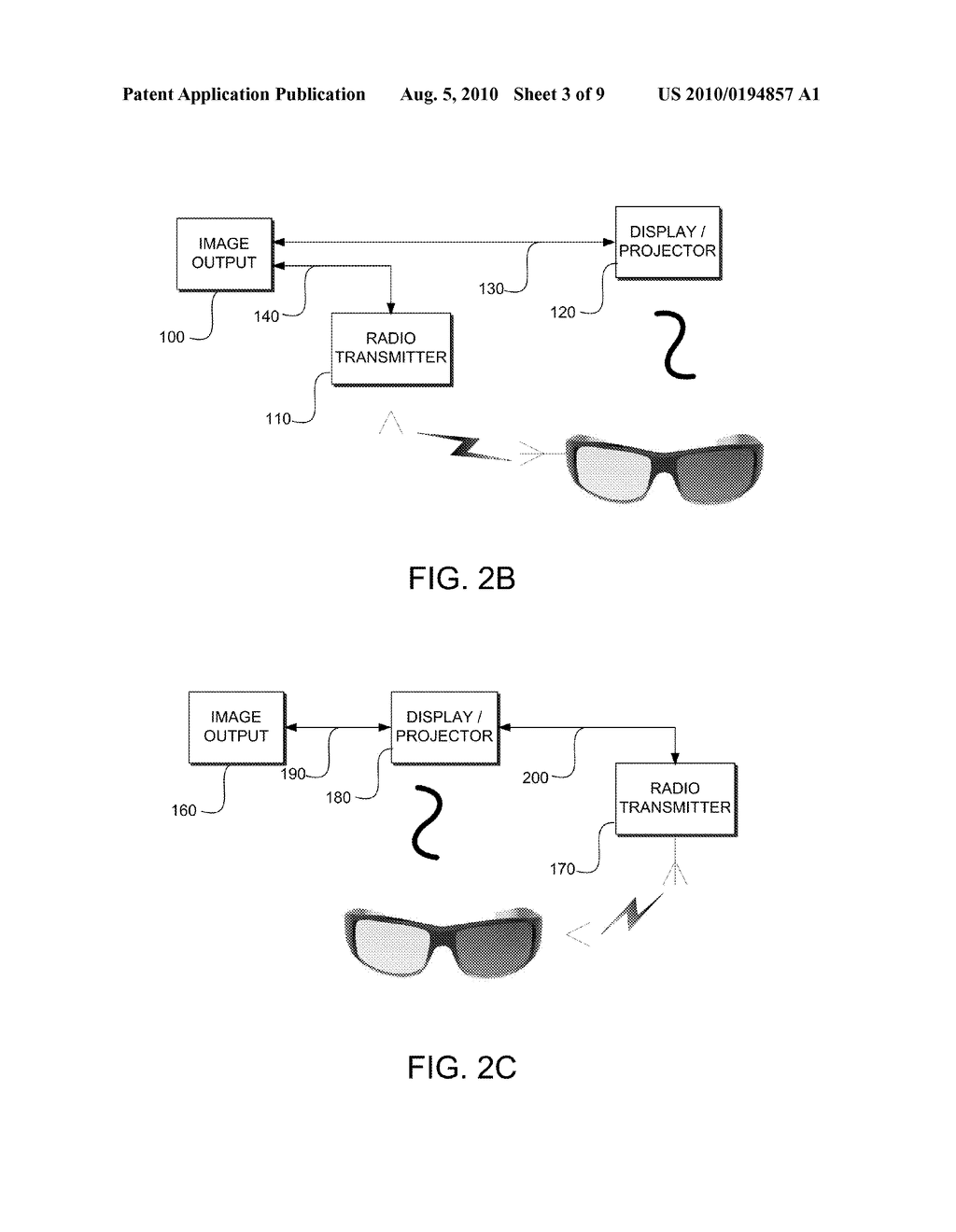 METHOD OF STEREOSCOPIC 3D VIEWING USING WIRELESS OR MULTIPLE PROTOCOL CAPABLE SHUTTER GLASSES - diagram, schematic, and image 04