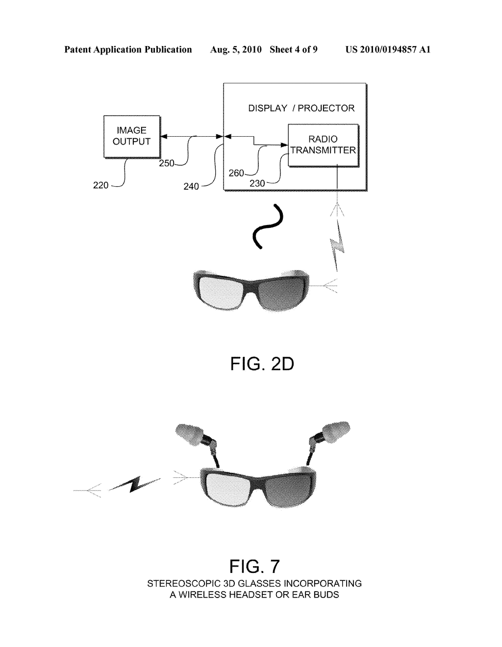 METHOD OF STEREOSCOPIC 3D VIEWING USING WIRELESS OR MULTIPLE PROTOCOL CAPABLE SHUTTER GLASSES - diagram, schematic, and image 05