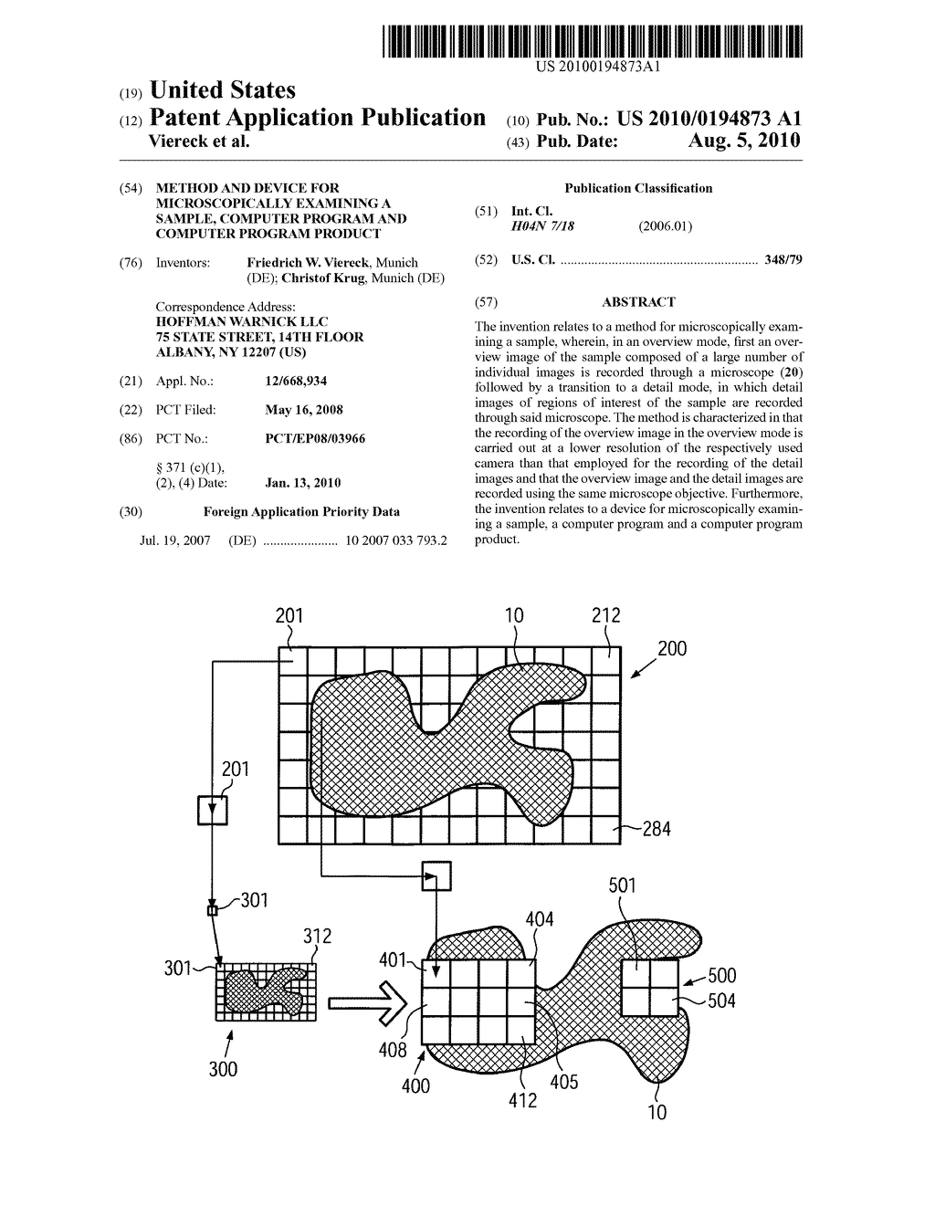 METHOD AND DEVICE FOR MICROSCOPICALLY EXAMINING A SAMPLE, COMPUTER PROGRAM AND COMPUTER PROGRAM PRODUCT - diagram, schematic, and image 01