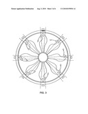 Illuminated spinning animation device diagram and image