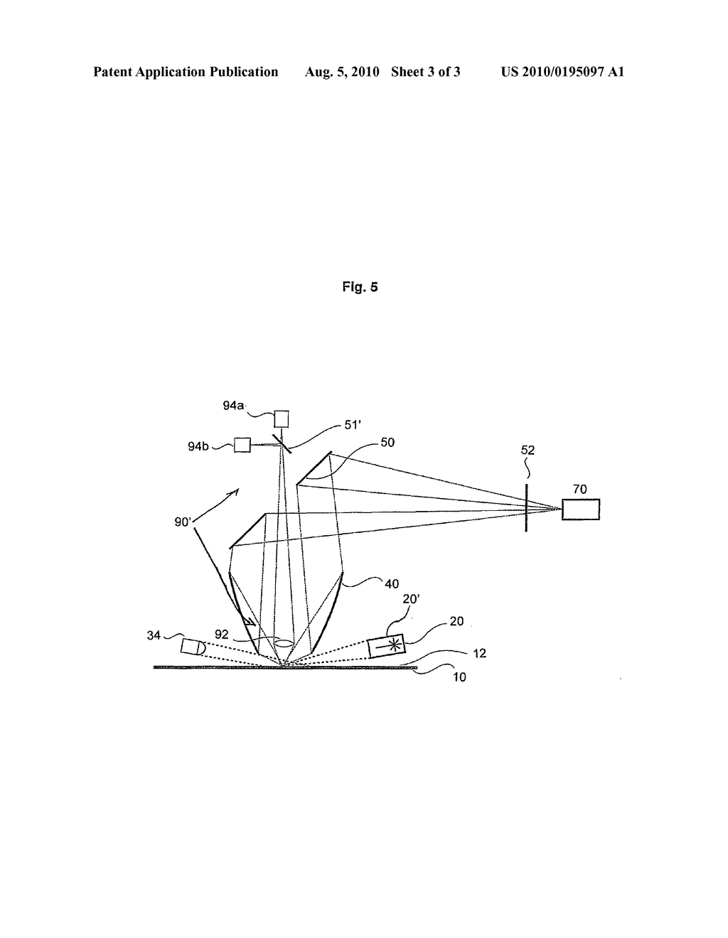 Inspection device and inspection method for the optical examination of object surfaces, particularly of wafer surfaces - diagram, schematic, and image 04