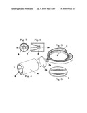 Magnifier detachably affixed to cosmetic container diagram and image