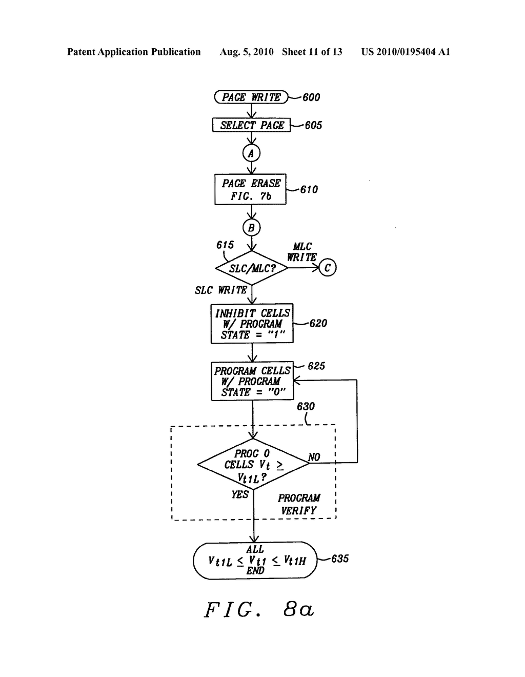 Method and apparatus for management of over-erasure in NAND-based NOR-type Flash Memory - diagram, schematic, and image 12