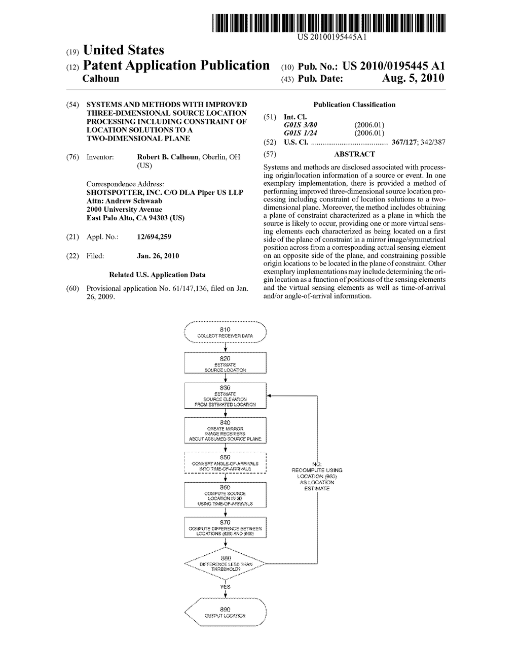 Systems And Methods With Improved Three-Dimensional Source Location Processing Including Constraint Of Location Solutions To A Two-Dimensional Plane - diagram, schematic, and image 01