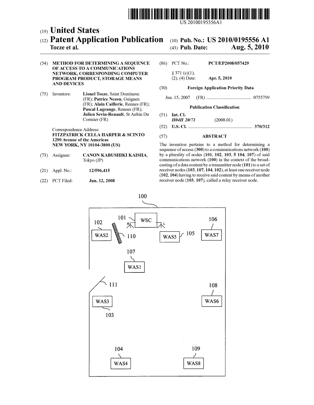 METHOD FOR DETERMINING A SEQUENCE OF ACCESS TO A COMMUNICATIONS NETWORK, CORRESPONDING COMPUTER PROGRAM PRODUCT, STORAGE MEANS AND DEVICES - diagram, schematic, and image 01