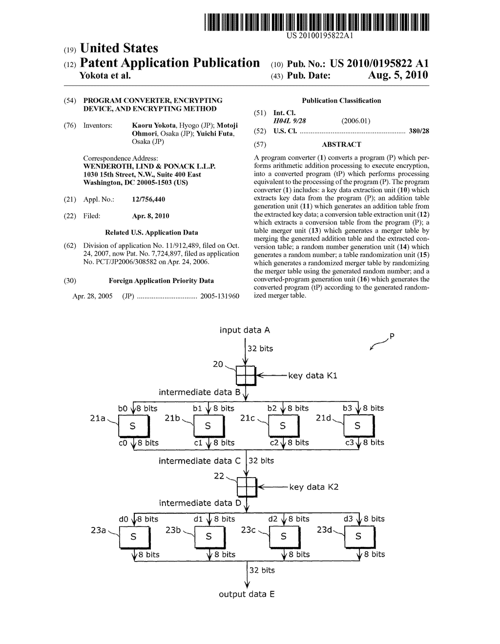 PROGRAM CONVERTER, ENCRYPTING DEVICE, AND ENCRYPTING METHOD - diagram, schematic, and image 01