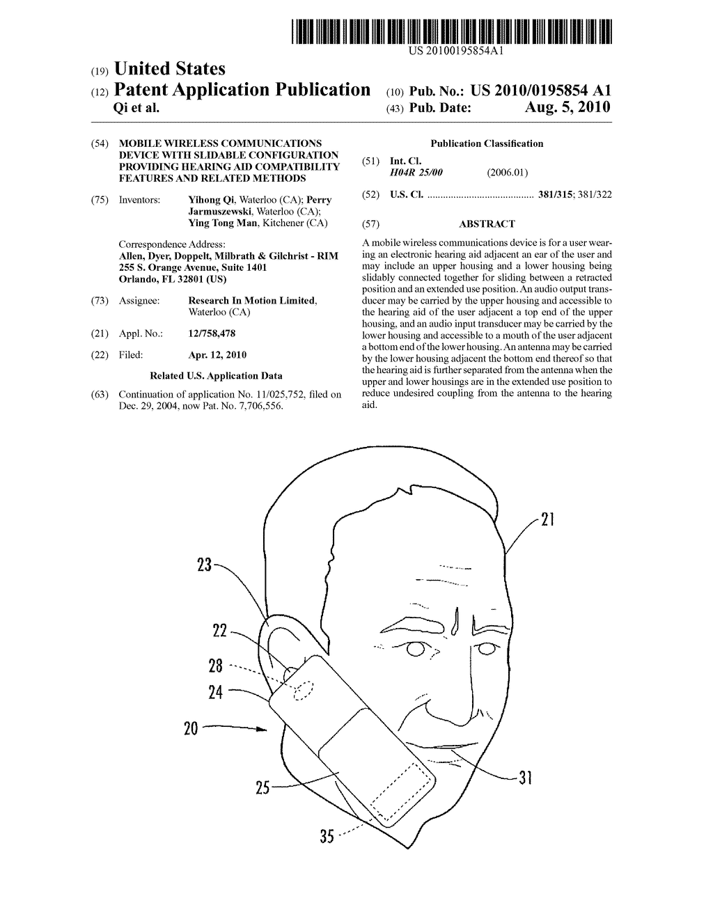 MOBILE WIRELESS COMMUNICATIONS DEVICE WITH SLIDABLE CONFIGURATION PROVIDING HEARING AID COMPATIBILITY FEATURES AND RELATED METHODS - diagram, schematic, and image 01