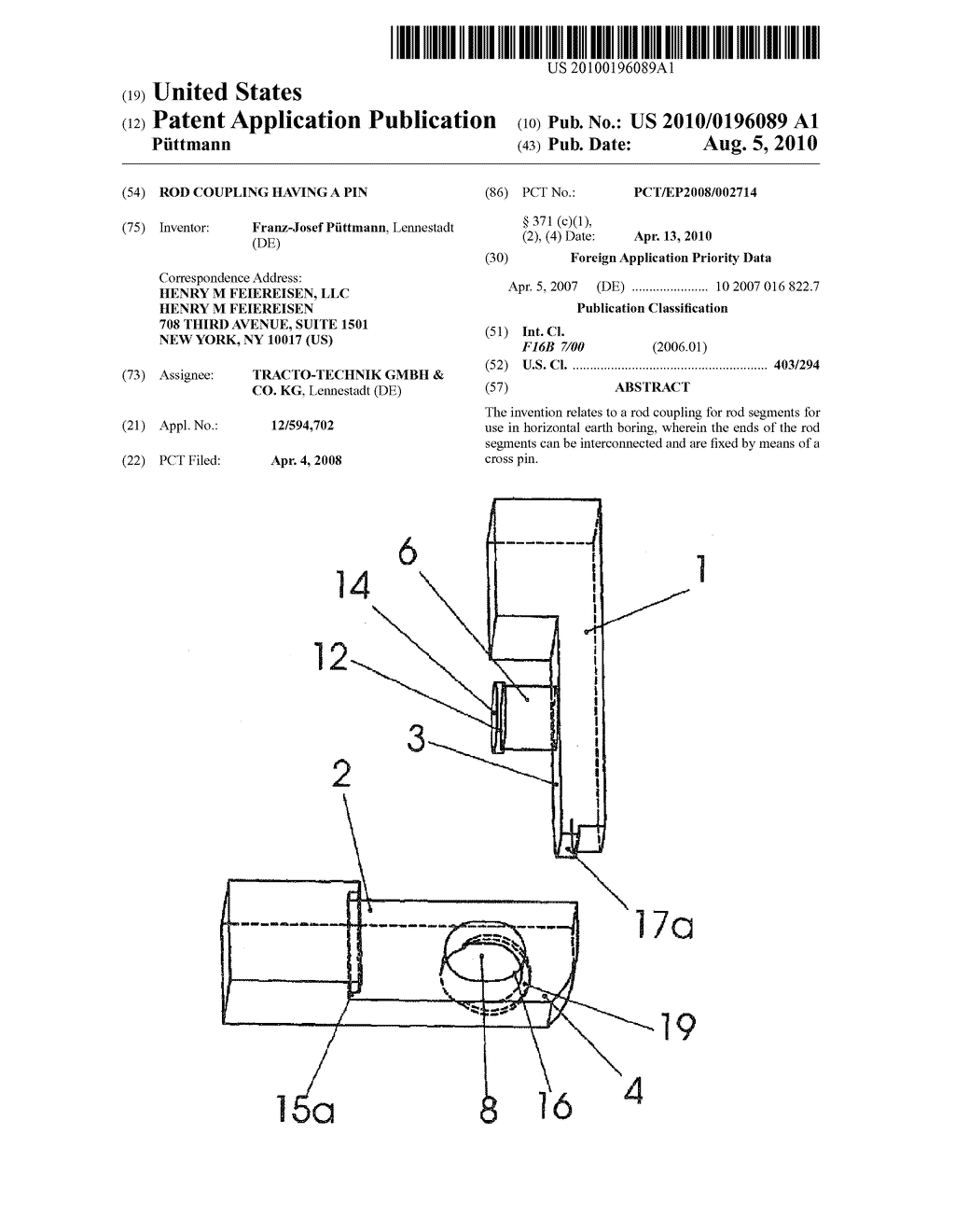 ROD COUPLING HAVING A PIN - diagram, schematic, and image 01