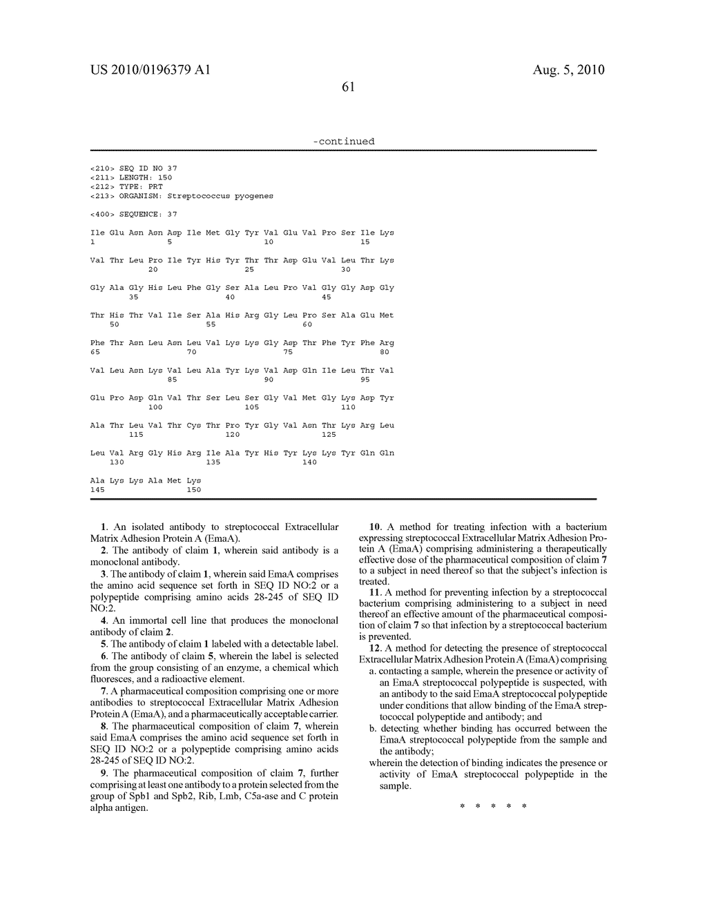 Group B Streptococcus Polypeptides Nucleic Acids and Therapeutic Compositions and Vaccines Thereof - diagram, schematic, and image 72