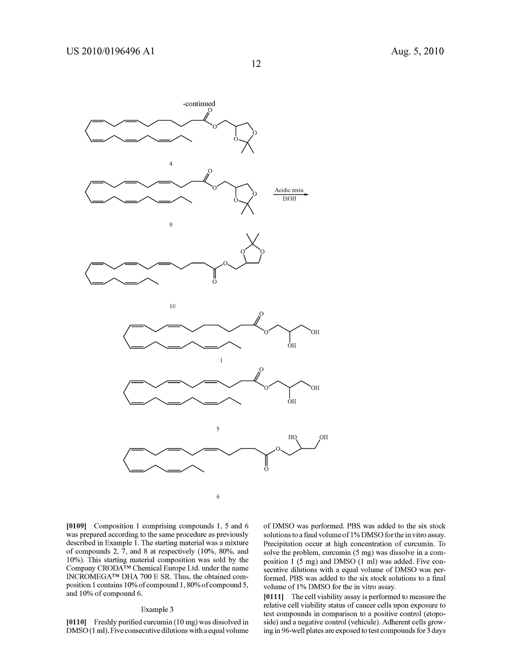 COMPOSITIONS COMPRISING POLYUNSATURATED FATTY ACID MONOGLYCERIDES OR DERIVATIVES THEREOF AND USES THEREOF - diagram, schematic, and image 22