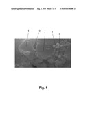 NON-WOVEN MATERIAL WITH PARTICLE FILLING diagram and image