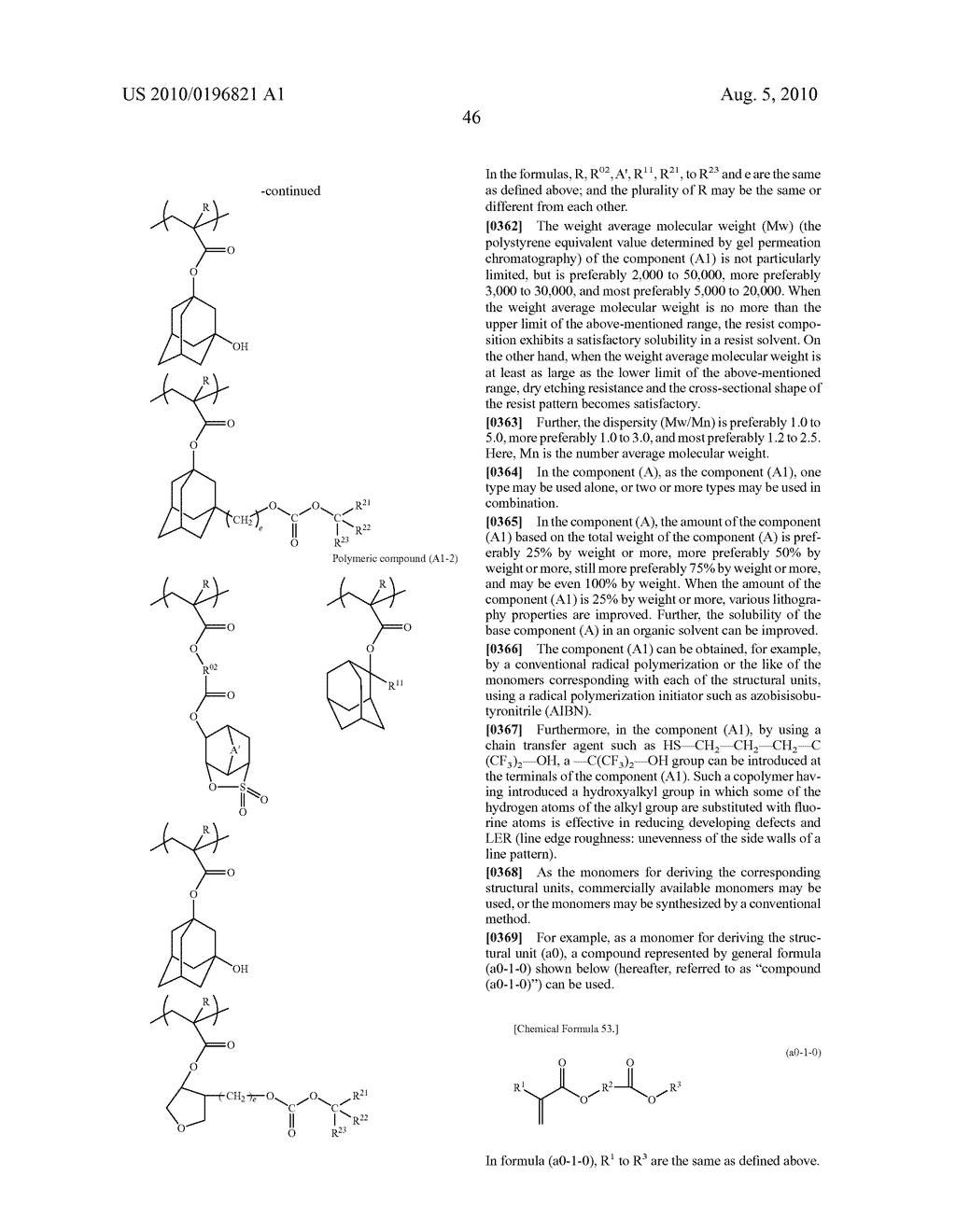 POSITIVE RESIST COMPOSITION, METHOD OF FORMING RESIST PATTERN USING THE SAME, AND POLYMERIC COMPOUND - diagram, schematic, and image 47