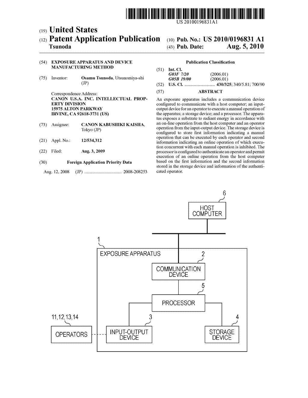 EXPOSURE APPARATUS AND DEVICE MANUFACTURING METHOD - diagram, schematic, and image 01