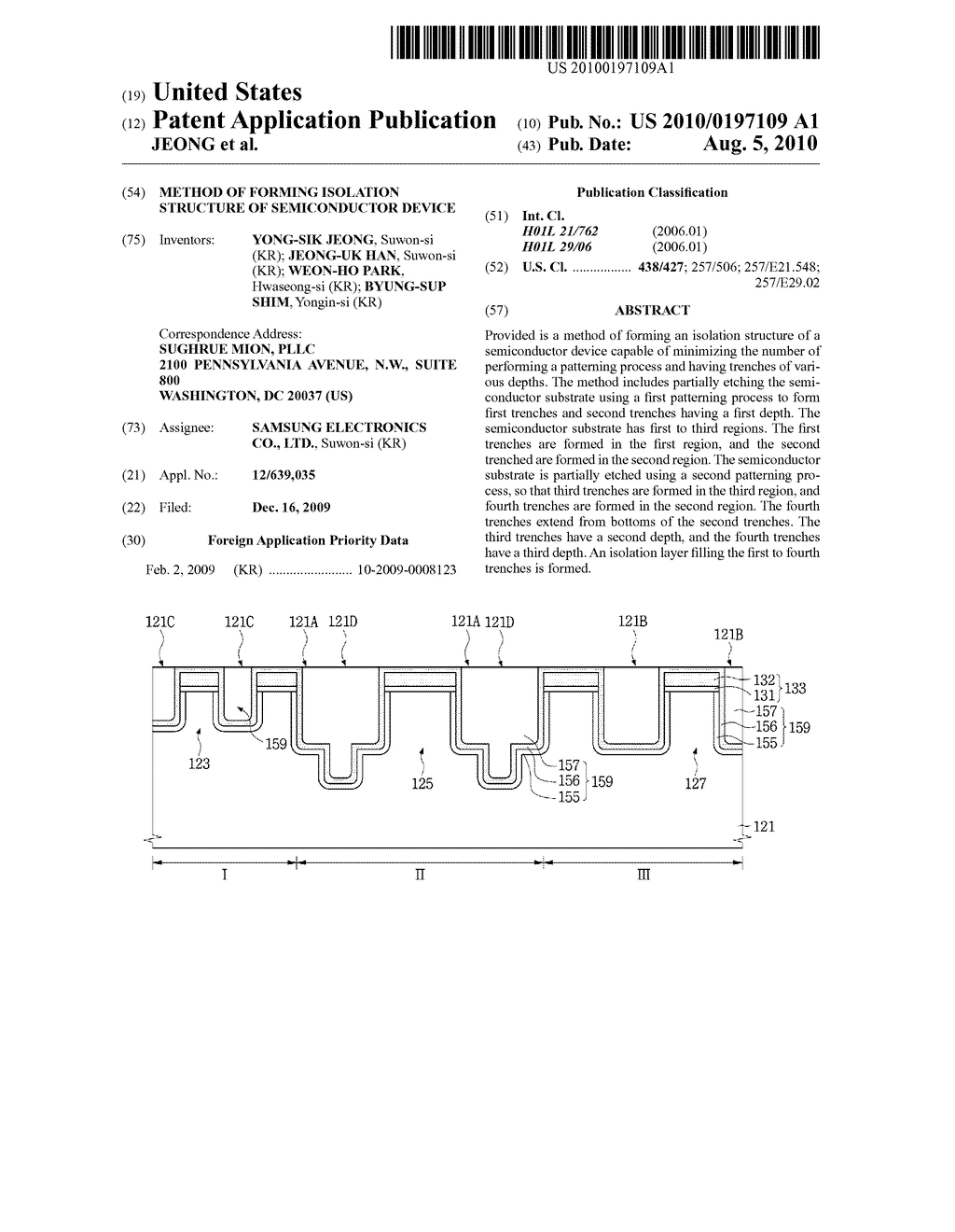 METHOD OF FORMING ISOLATION STRUCTURE OF SEMICONDUCTOR DEVICE - diagram, schematic, and image 01