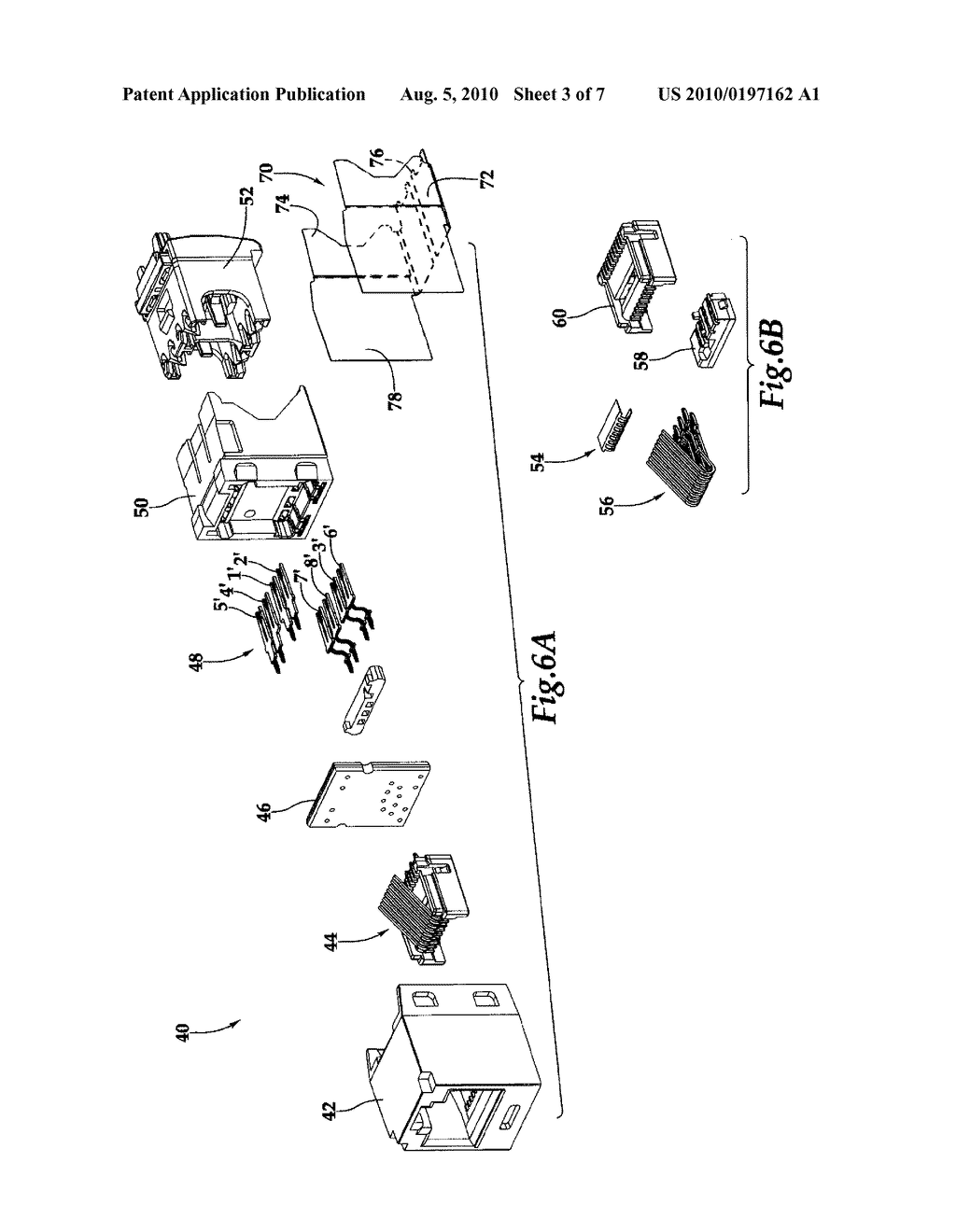 METHOD AND SYSTEM FOR IMPROVING CROSSTALK ATTENUATION WITHIN A PLUG/JACK CONNECTION AND BETWEEN NEARBY PLUG/JACK COMBINATIONS - diagram, schematic, and image 04