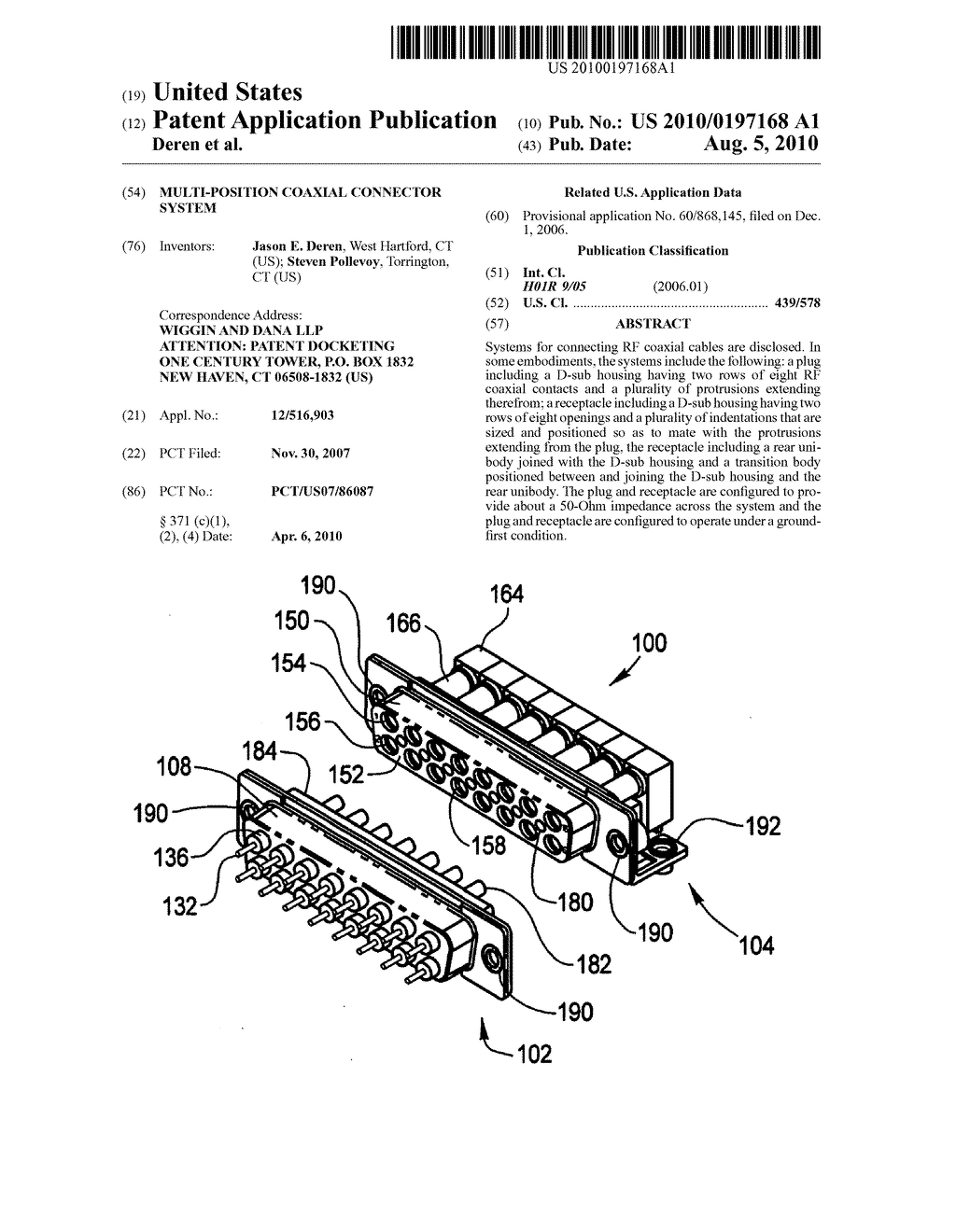 Multi-Position Coaxial Connector System - diagram, schematic, and image 01