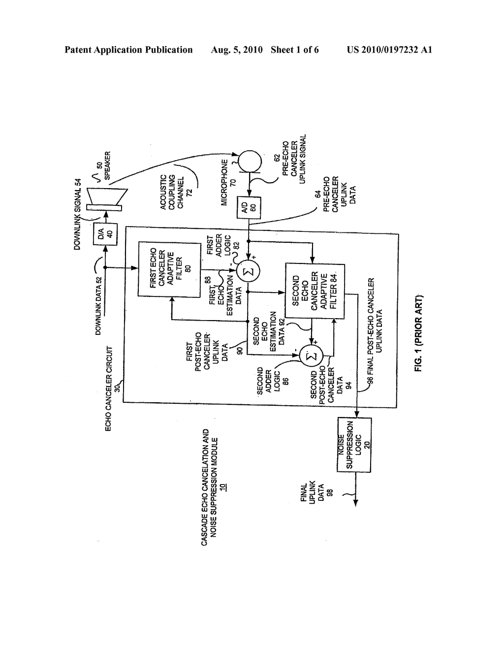 Echo Canceler Circuit And Method - diagram, schematic, and image 02