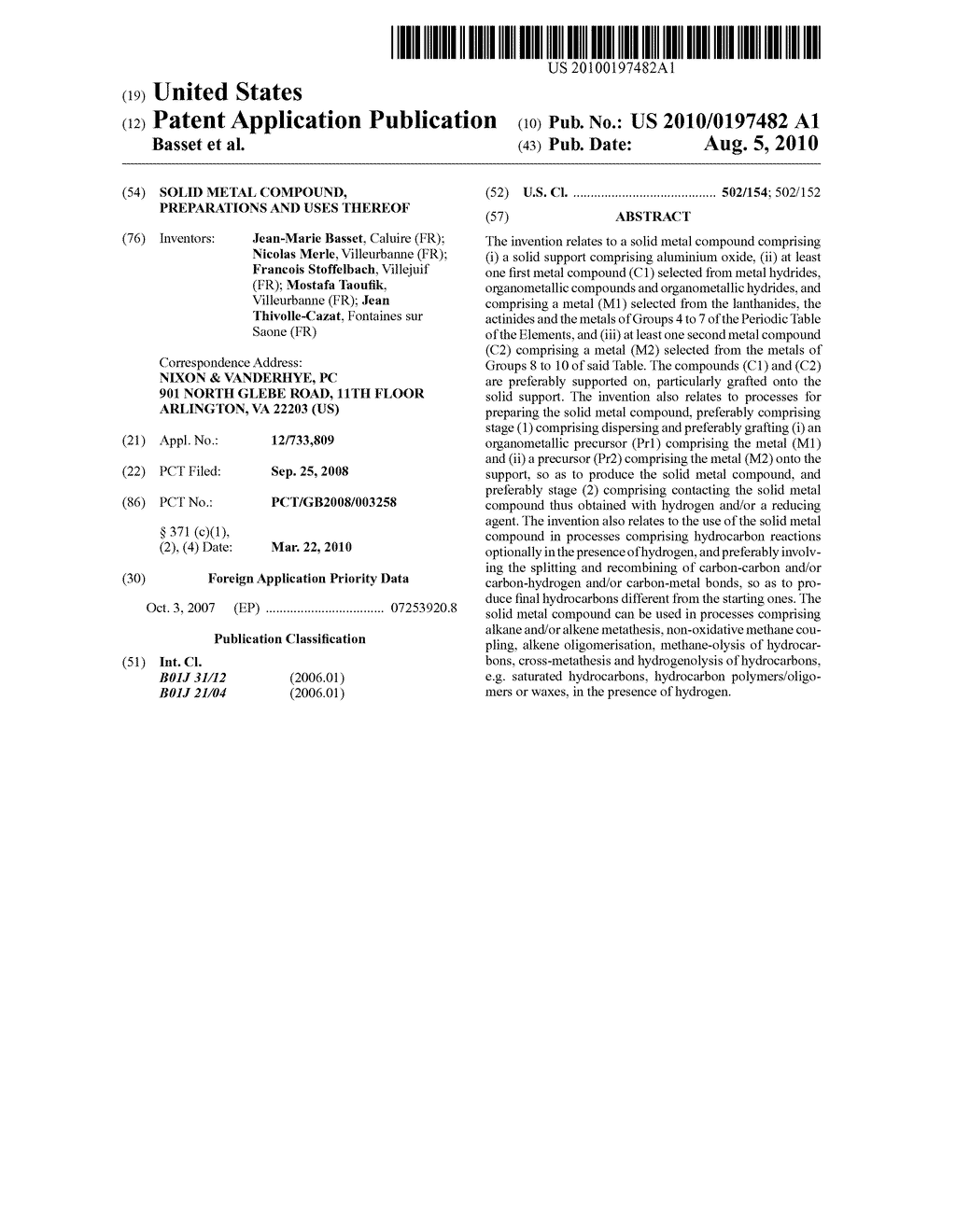 SOLID METAL COMPOUND, PREPARATIONS AND USES THEREOF - diagram, schematic, and image 01