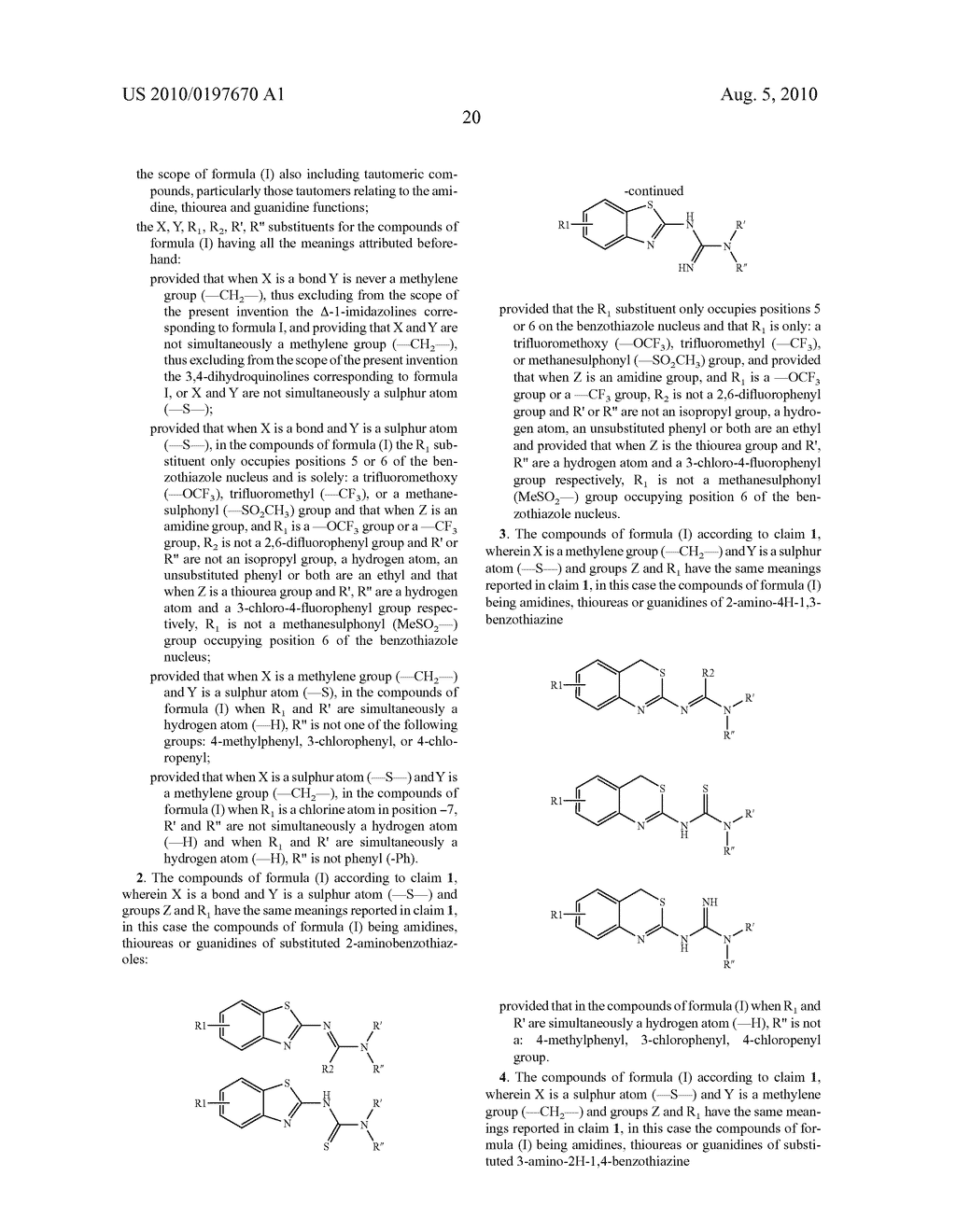 AMIDINE, THIOUREA AND GUANIDINE DERIVATIVES OF 2-AMINOBENZOTHIAZOLES AND AMINOBENZOTHIAZINES FOR THEIR USE AS PHARMACOLOGICAL AGENTS FOR THE TREATMENT OF NEURODEGENERATIVE PATHOLOGIES - diagram, schematic, and image 21