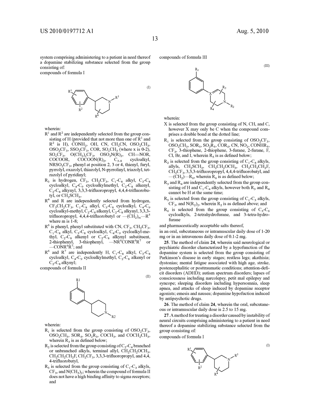 USE OF DOPAMINE STABILIZERS - diagram, schematic, and image 22