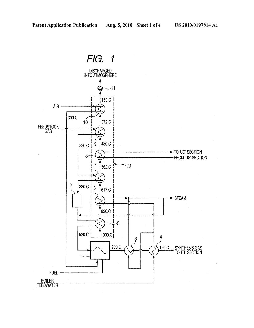 METHOD FOR EFFICIENT USE OF HEAT FROM TUBULAR REFORMER - diagram, schematic, and image 02