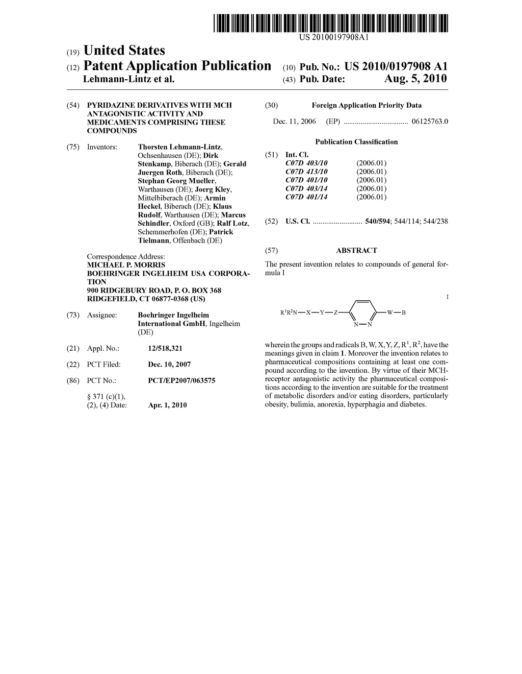 Pyridazine Derivatives with MCH Antagonistic Activity and Medicaments Comprising These Compounds - diagram, schematic, and image 01