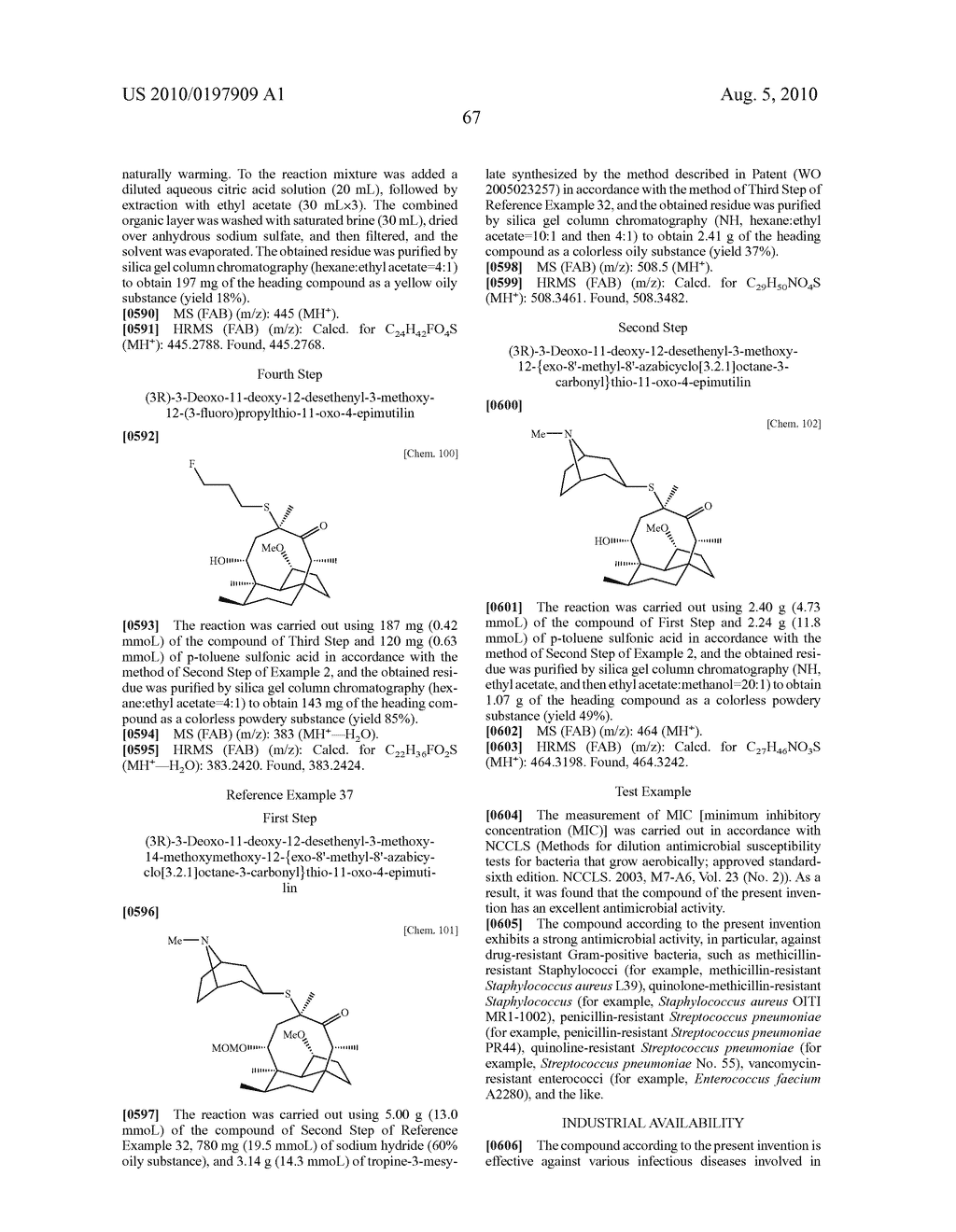 MUTILIN DERIVATIVE HAVING HETEROCYCLIC AROMATIC RING CARBOXYLIC ACID STRUCTURE IN SUBTITUENT AT 14-POSITION - diagram, schematic, and image 68