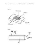 SENSOR COMPRISING A MATERIAL WHICH GENERATES AN ELECTRICAL SIGNAL IN RESPONSE TO ELONGATION diagram and image