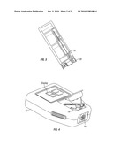 Analyte measurement device with a single shot actuator diagram and image
