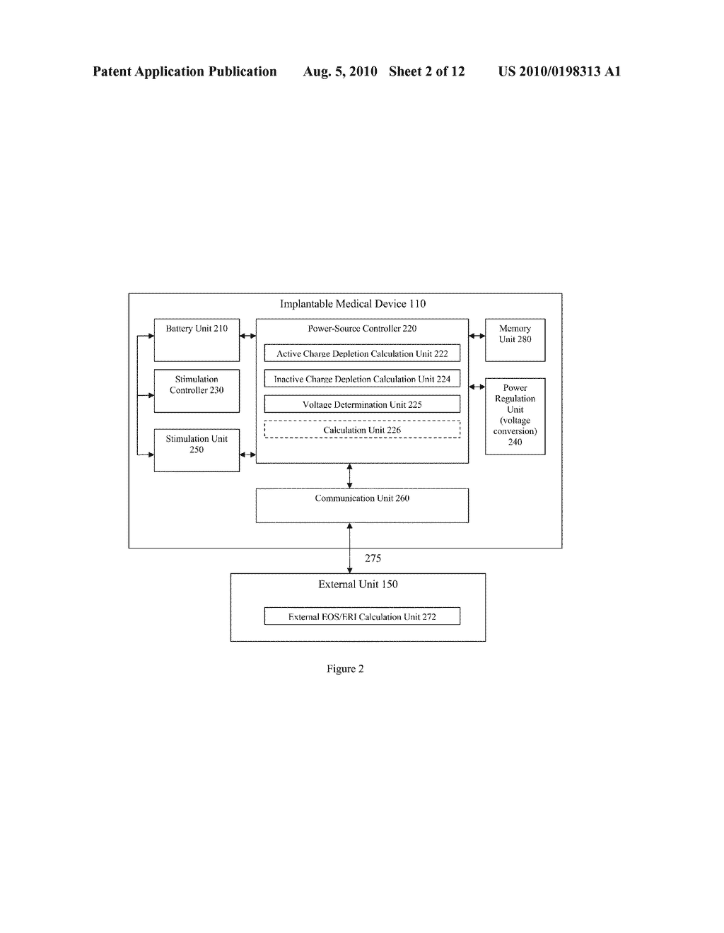 POWER SUPPLY MONITORING FOR AN IMPLANTABLE DEVICE - diagram, schematic, and image 03