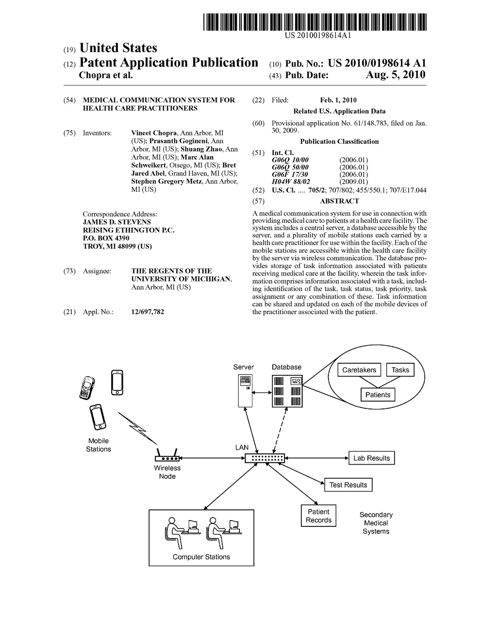 MEDICAL COMMUNICATION SYSTEM FOR HEALTH CARE PRACTITIONERS - diagram, schematic, and image 01