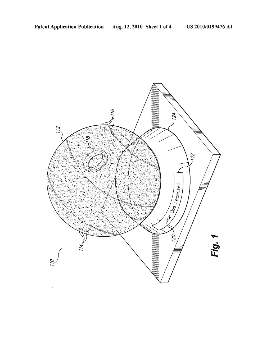 Memorial with cremains - diagram, schematic, and image 02