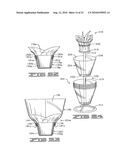 METHOD OF CONTAINING A FLORAL GROUPING OR POTTED PLANT diagram and image