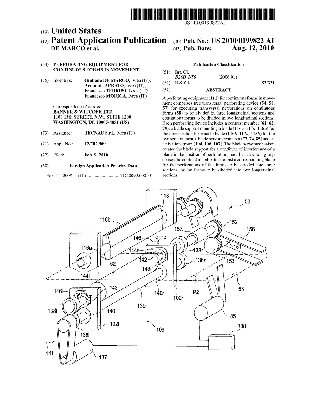 Perforating Equipment for Continuous Forms in Movement - diagram, schematic, and image 01