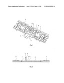 Internal combustion engine valve drive train switching arrangement diagram and image