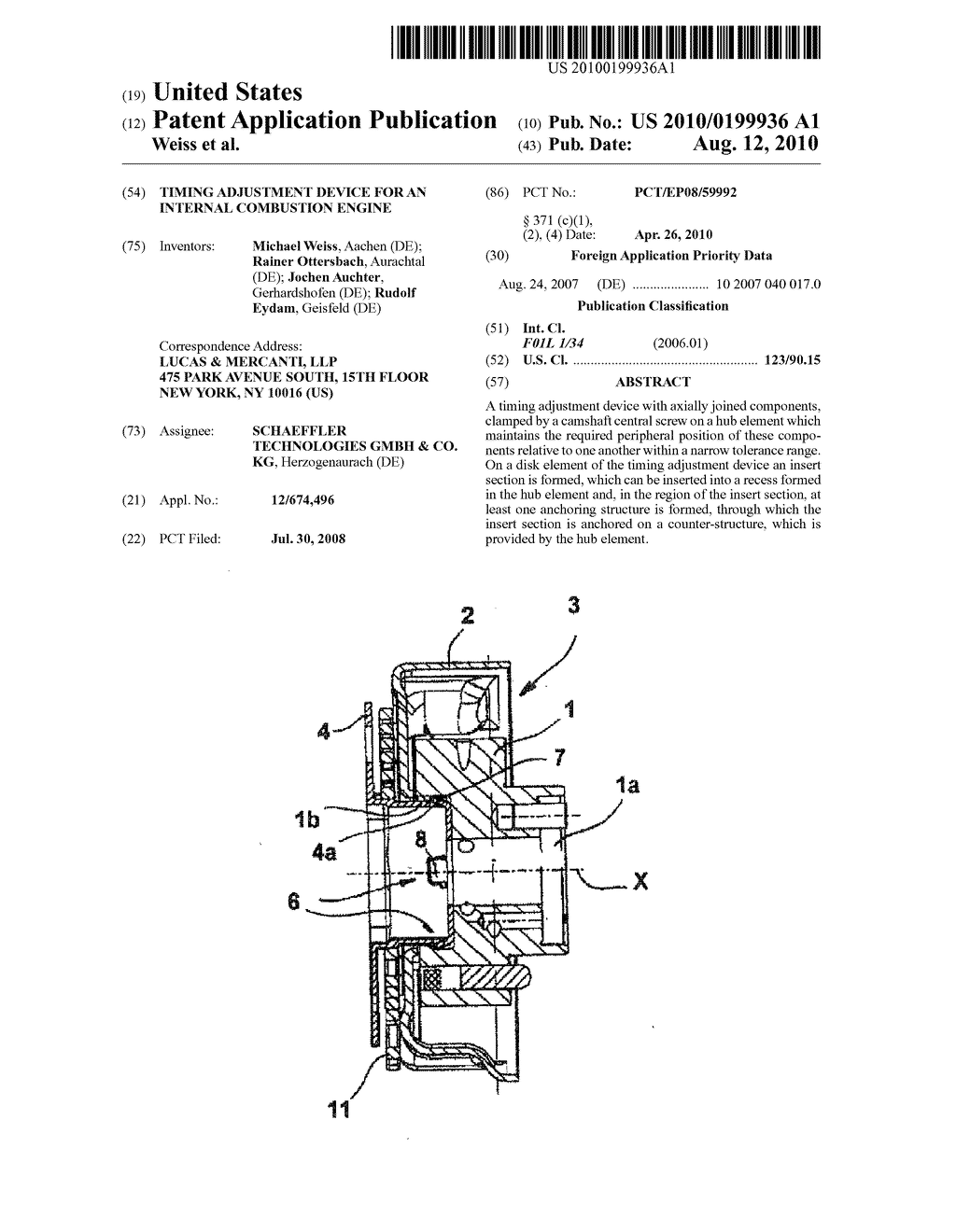 TIMING ADJUSTMENT DEVICE FOR AN INTERNAL COMBUSTION ENGINE - diagram, schematic, and image 01