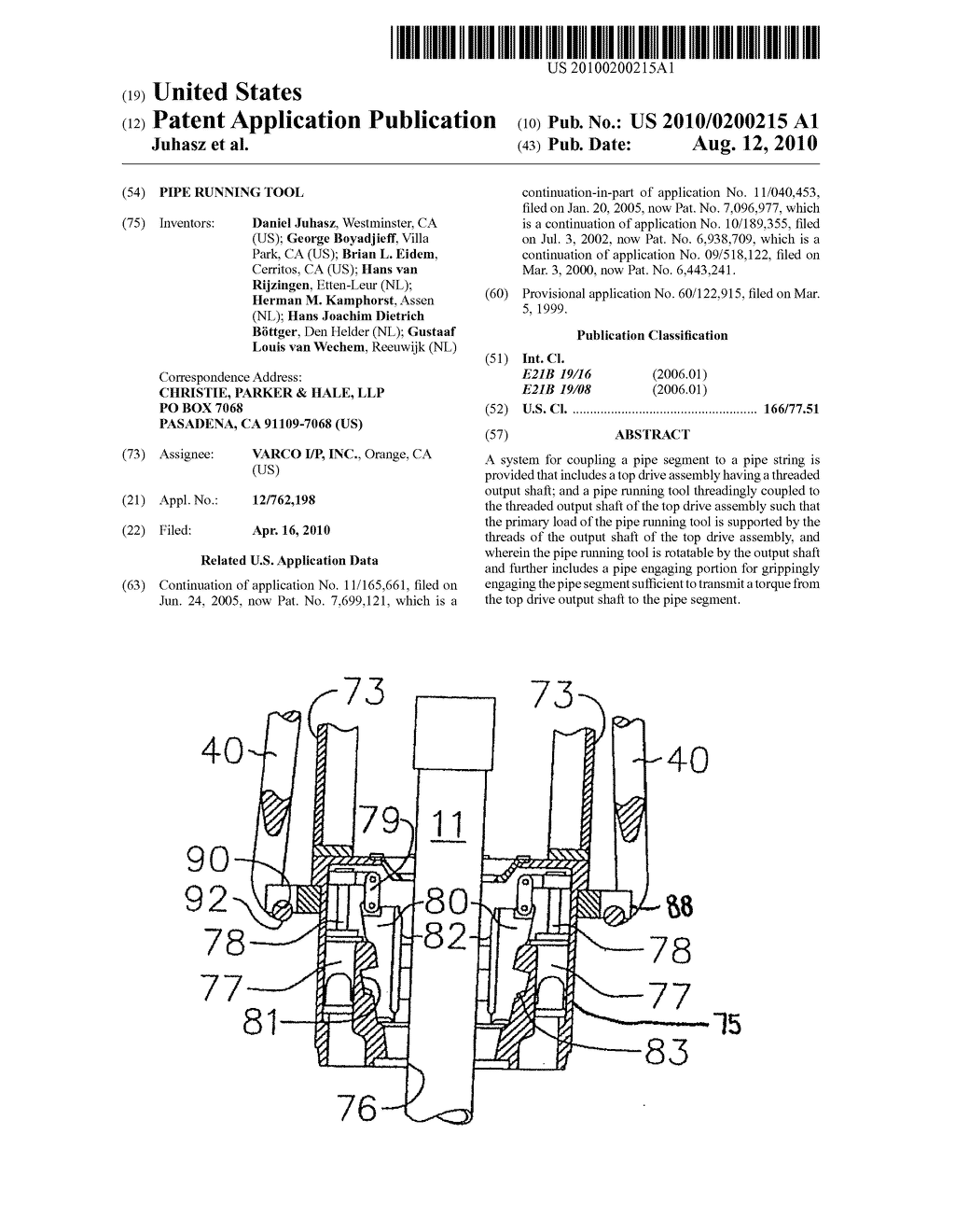 PIPE RUNNING TOOL - diagram, schematic, and image 01