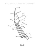 GARDENING TOOL WTIH PRONGS AND BLADE MEMBER diagram and image