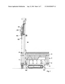 Drilling machine with carousel-type drill stem and shroud tube loader diagram and image