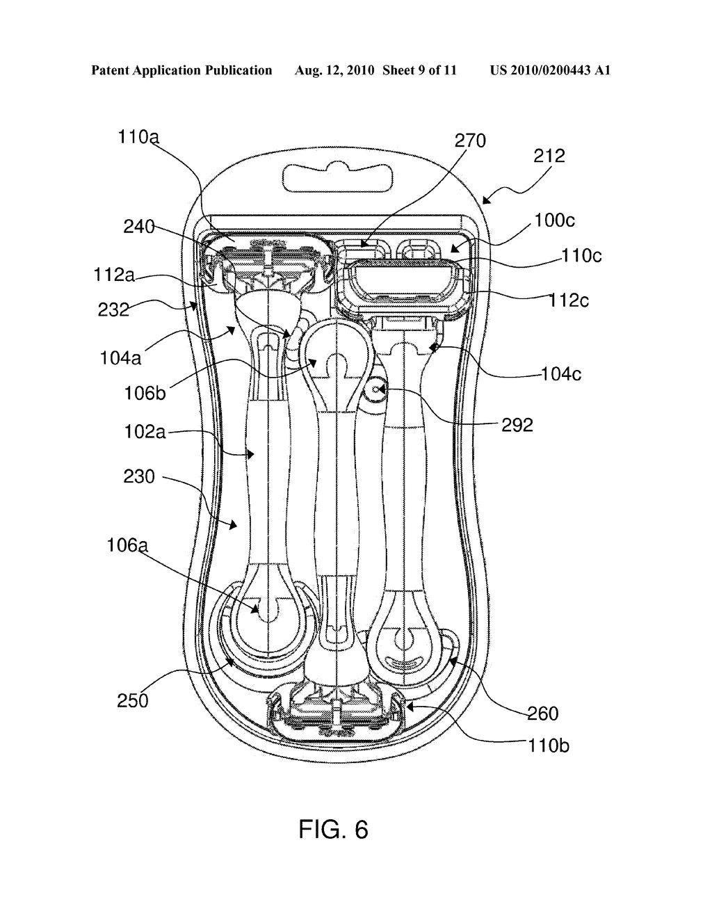 Package for Holding and Displaying Shaving Razors - diagram, schematic, and image 10