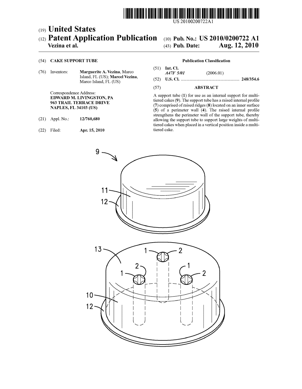 CAKE SUPPORT TUBE - diagram, schematic, and image 01