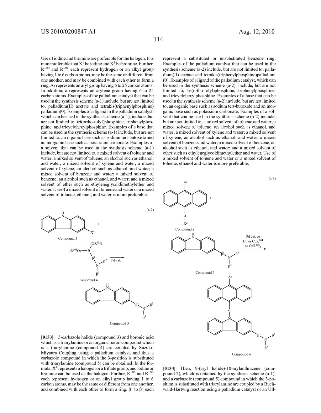 ORGANIC COMPOUND, ANTHRACENE DERIVATIVE, AND LIGHT-EMITTING ELEMENT, LIGHT-EMITTING DEVICE, AND ELECTRONIC DEVICE USING ANTHRACENE DERIVATIVE - diagram, schematic, and image 186