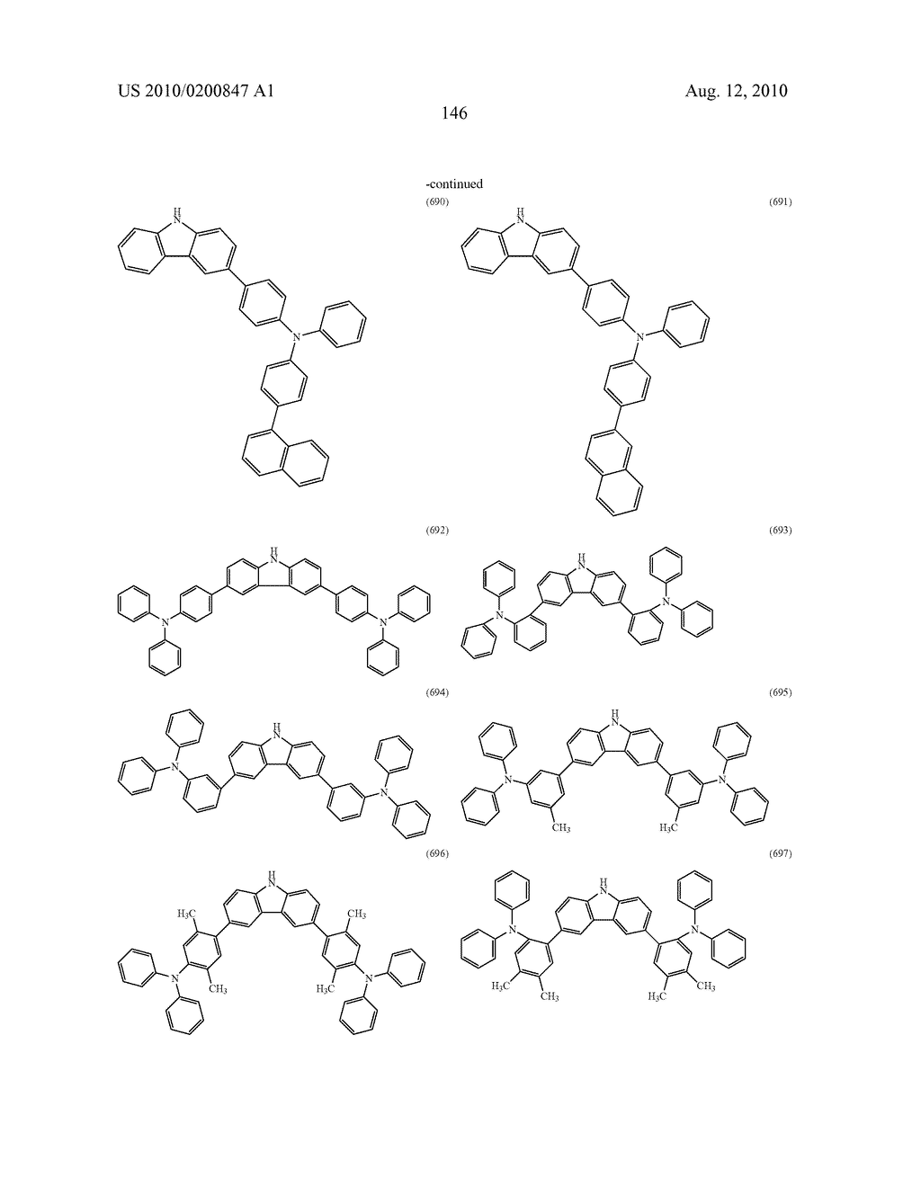 ORGANIC COMPOUND, ANTHRACENE DERIVATIVE, AND LIGHT-EMITTING ELEMENT, LIGHT-EMITTING DEVICE, AND ELECTRONIC DEVICE USING ANTHRACENE DERIVATIVE - diagram, schematic, and image 218